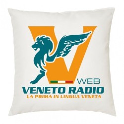 cuscino 40x40 scritta logo veneto radio gadget