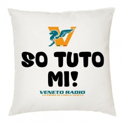 cuscino 40x40 scritta logo veneto radio so tuto mi