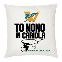cuscino 40x40 scritta logo veneto radio to nono in cariola
