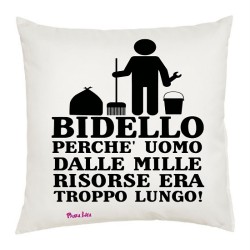 Cuscino 40x40cm in poliestere con scritta Bidello