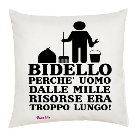 Cuscino 40x40cm in poliestere con scritta Bidello