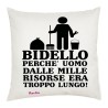 Cuscino 40x40cm in poliestere con scritta Bidello
