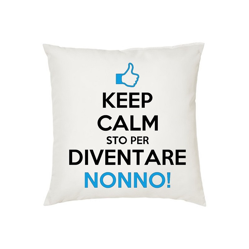 cuscino in poliestere cm 40x40 keep calm sto per diventare nonno!