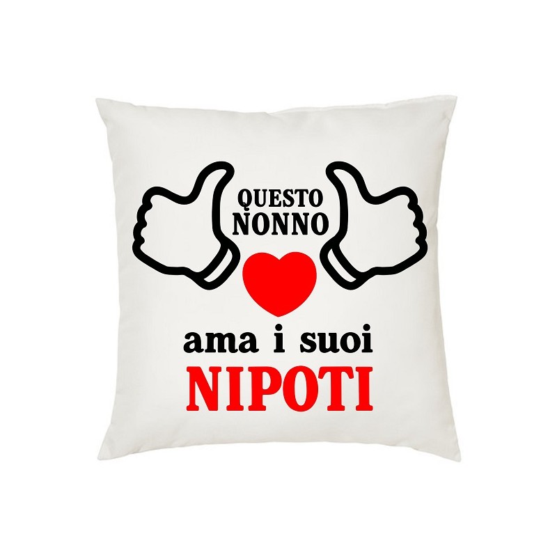 cuscino poliestere cm 40x40 questo nonno ama i suoi nipoti