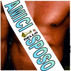 F224117 FASCIA in poliestere AMICI DELLO SPOSO