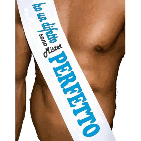 Fasce miss - mister personalizzate ( ho un difetto sono mi mister perfetto)