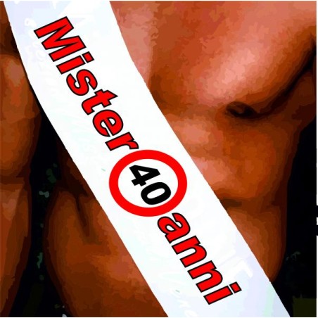 Fasce miss - mister personalizzate (mister 40 anni)