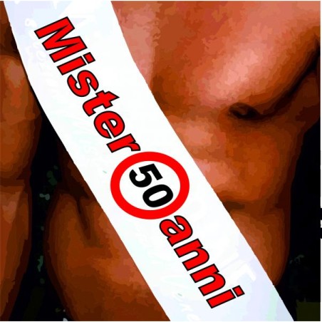 Fasce miss - mister personalizzate (mister 50 anni)