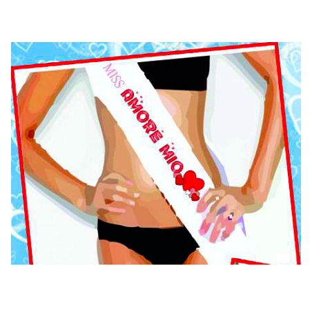 Fascia personalizzato con scritta MISS AMORE MIO